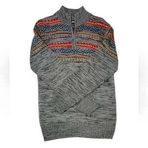 Carbon Men's Quarter Zip Sweater, Size Small